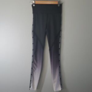 Forever 21 pants women's size xs x-small black gey white ombre yoga side stripe